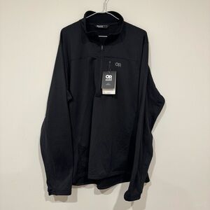 Outdoor Research Men’s ‘Vigor’ Grid Fleece 1/2 Zip Size 2XL Black